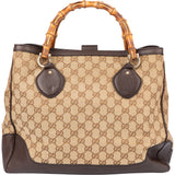 Gucci GG Monogram Bamboo Handbag