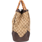 Gucci GG Monogram Bamboo Handbag