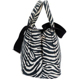 Prada Triangle Canapa Zebra Print Handbag