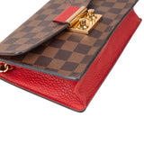 Louis Vuitton Monogram Damier Ebene Canvas Croisette Wallet On Chain Crossbody Bag
