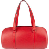 Louis Vuitton Red Epi Leather Soufflot Handbag