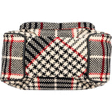 Burberry Blue Label Woven Plaid Monogram Drawstring Shoulder Bag