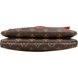 Louis Vuitton Monogram Canvas Red Leather Twice Crossbody Bag