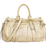 Miu Miu Vitello Lux Leather Satchel Handbag