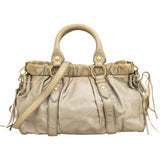 Miu Miu Vitello Lux Leather Bow Handbag