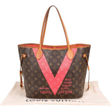 Louis Vuitton Monogram Canvas V Grenade Fuchsia Neverfull MM Shoulder Bag