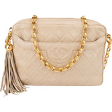 Chanel Quilted Lambskin Tassel Camera Crossbody Bag