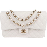 Chanel Quilted Caviar Leather Medium Double Flap Shoulder Bag