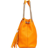 Gucci Pebbled Leather Soho Chain Tote Shoulder Bag