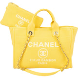 Chanel Canvas Small Deauville Tote Handbag
