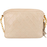 Chanel Quilted Lambskin Tassel Camera Crossbody Bag