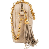 Chanel Quilted Lambskin Tassel Camera Crossbody Bag