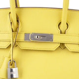 Hermès Soufre Epsom Leather Palladium Birkin 30 Handbag