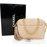 Chanel Quilted Lambskin Tassel Camera Crossbody Bag