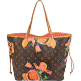 Louis Vuitton Limited Monogram Roses Neverfull MM Shoulder Bag