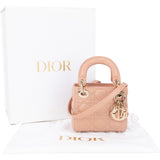 Christian Dior Lambskin Micro Lady Dior Crossbody Handbag