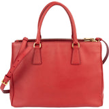 Prada Rouge Saffiano Leather Galleria Handbag