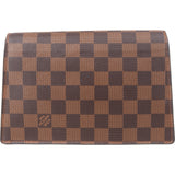 Louis Vuitton Monogram Damier Ebene Canvas Croisette Wallet On Chain Crossbody Bag