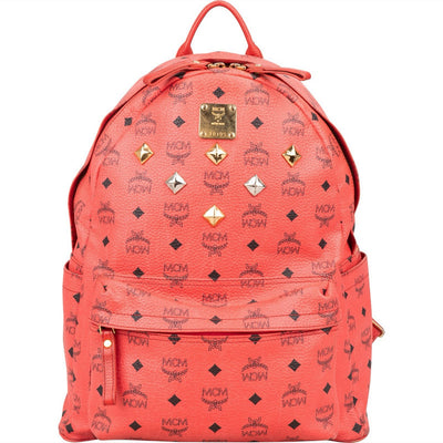 MCM Visetos Monogram Stark Studded Backpack