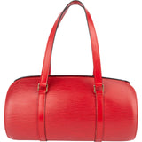 Louis Vuitton Red Epi Leather Soufflot Handbag