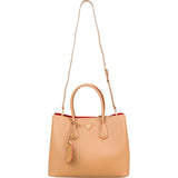 Prada Saffiano Leather Double Handbag