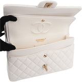 Chanel Quilted Caviar Leather Medium Double Flap Shoulder Bag