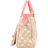 Louis Vuitton Denim Monogram Cabas Sabbia MM Handbag