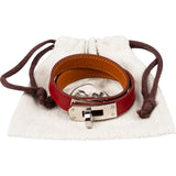 Hermès Red Leather Kelly Double Tour Bracelet