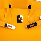 Hermès Jaune D`Or / Orange Verso Epsom Gold Birkin 30 Handbag