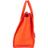 Céline Orange Calfskin Leather Luggage Handbag