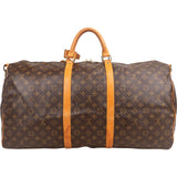 Louis Vuitton Monogram Canvas Keepall 60 Bandoulière Travel Bag