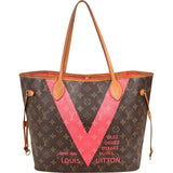 Louis Vuitton Monogram Canvas V Grenade Fuchsia Neverfull MM Shoulder Bag