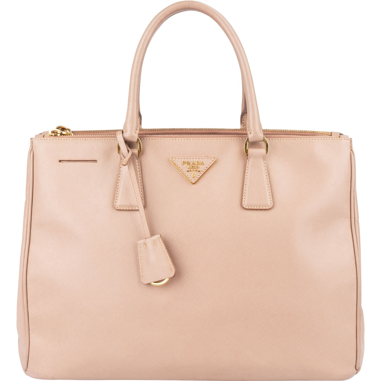 Prada Rose Saffiano Leather Galleria Handbag - vintageandkickz