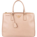 Prada Rose Saffiano Leather Galleria Handbag - vintageandkickz
