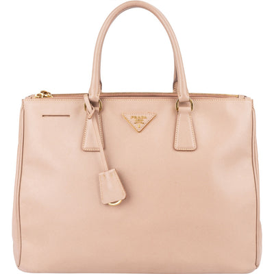 Prada Rose Saffiano Leather Galleria Handbag - vintageandkickz