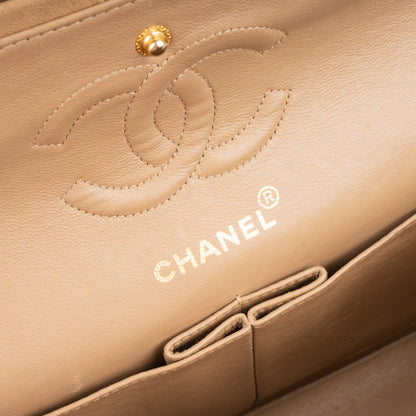 Chanel Quilted Lambskin 24K Gold Double Flap Bag