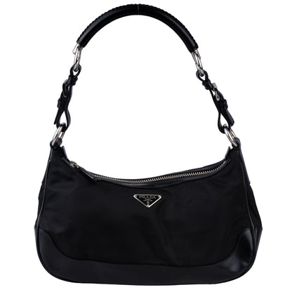 Prada Nylon Black Hobo Handbag