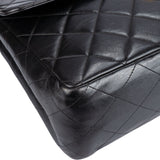 Chanel Quilted Brown Lambskin 24K Gold Single Flap Jumbo Crossbody Bag