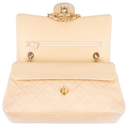 Chanel Quilted Lambskin 24K Gold Double Flap Bag