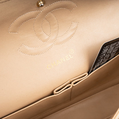 Chanel Quilted Lambskin 24K Gold Double Flap Bag