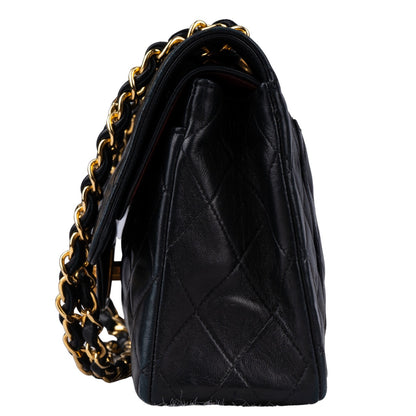 Chanel Quilted Lambskin 24K Gold Double Flap Bag Small