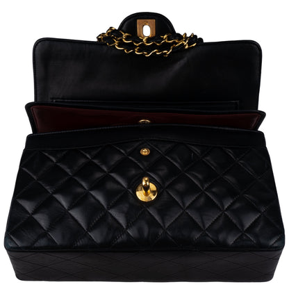 Chanel Quilted Lambskin 24K Gold Double Flap Bag Small
