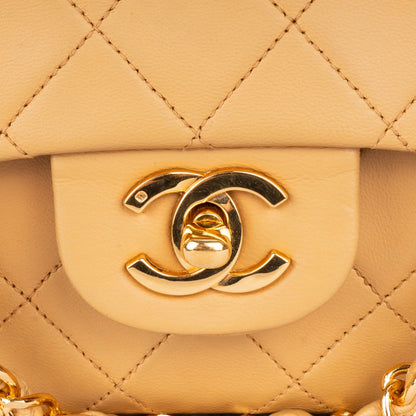 Chanel Quilted Lambskin Double Flap Bag Medium