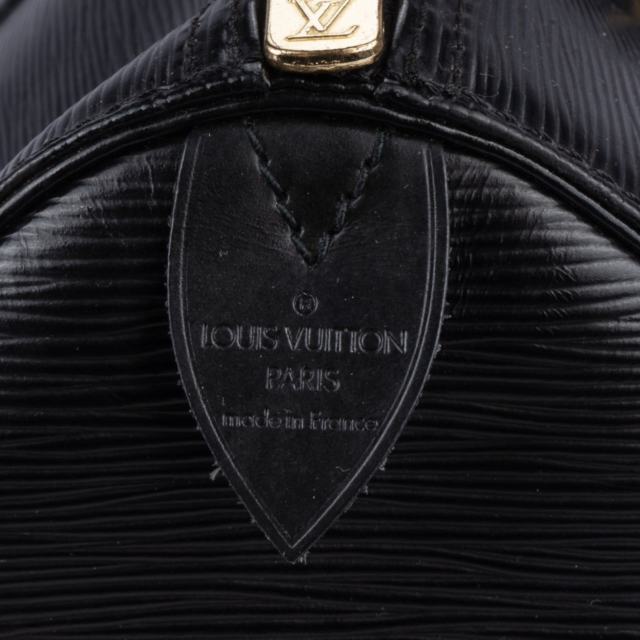 Louis Vuitton Noir Epi Leather Keepall 45