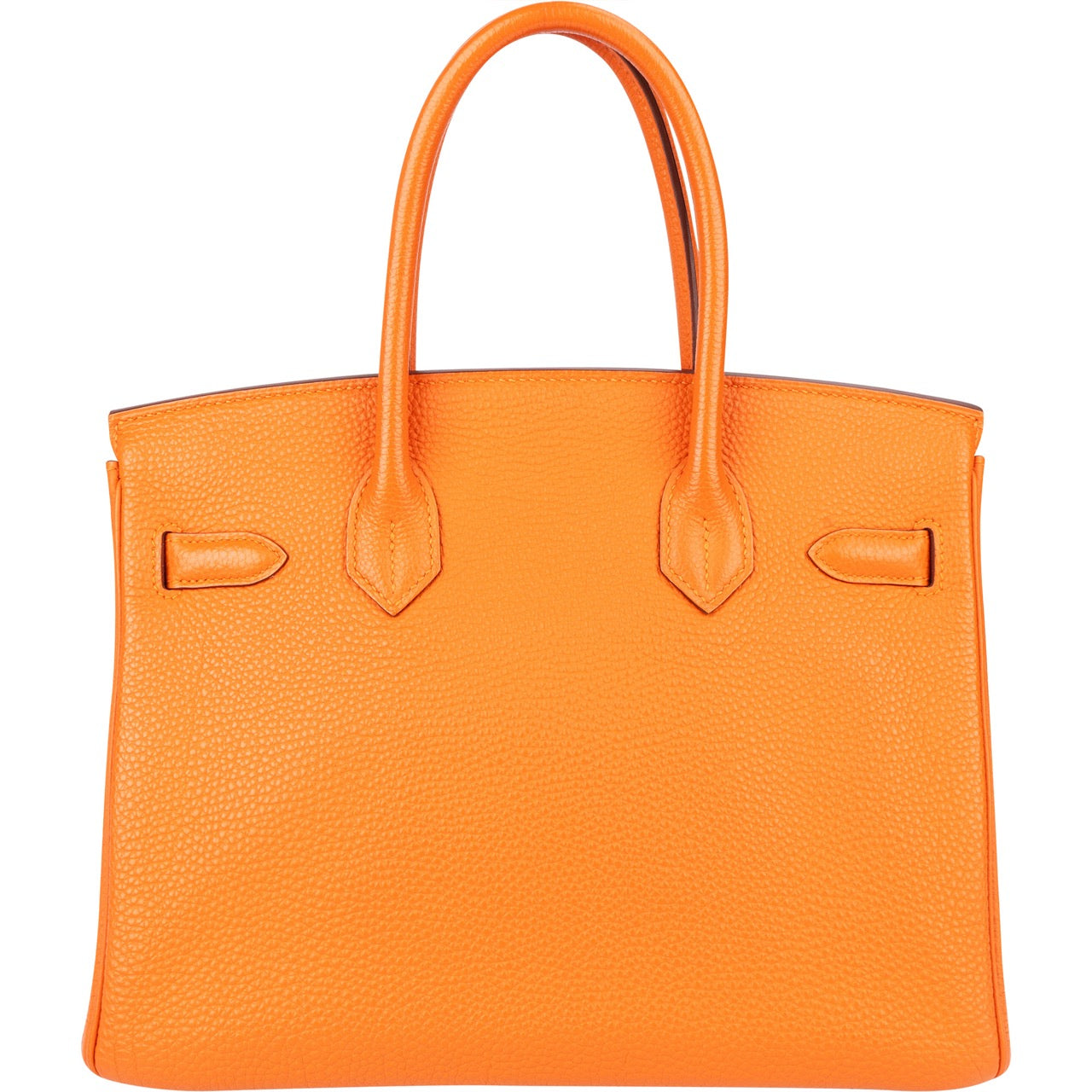 Hermès Orange Togo Leather Birkin 30 Handbag - vintageandkickz