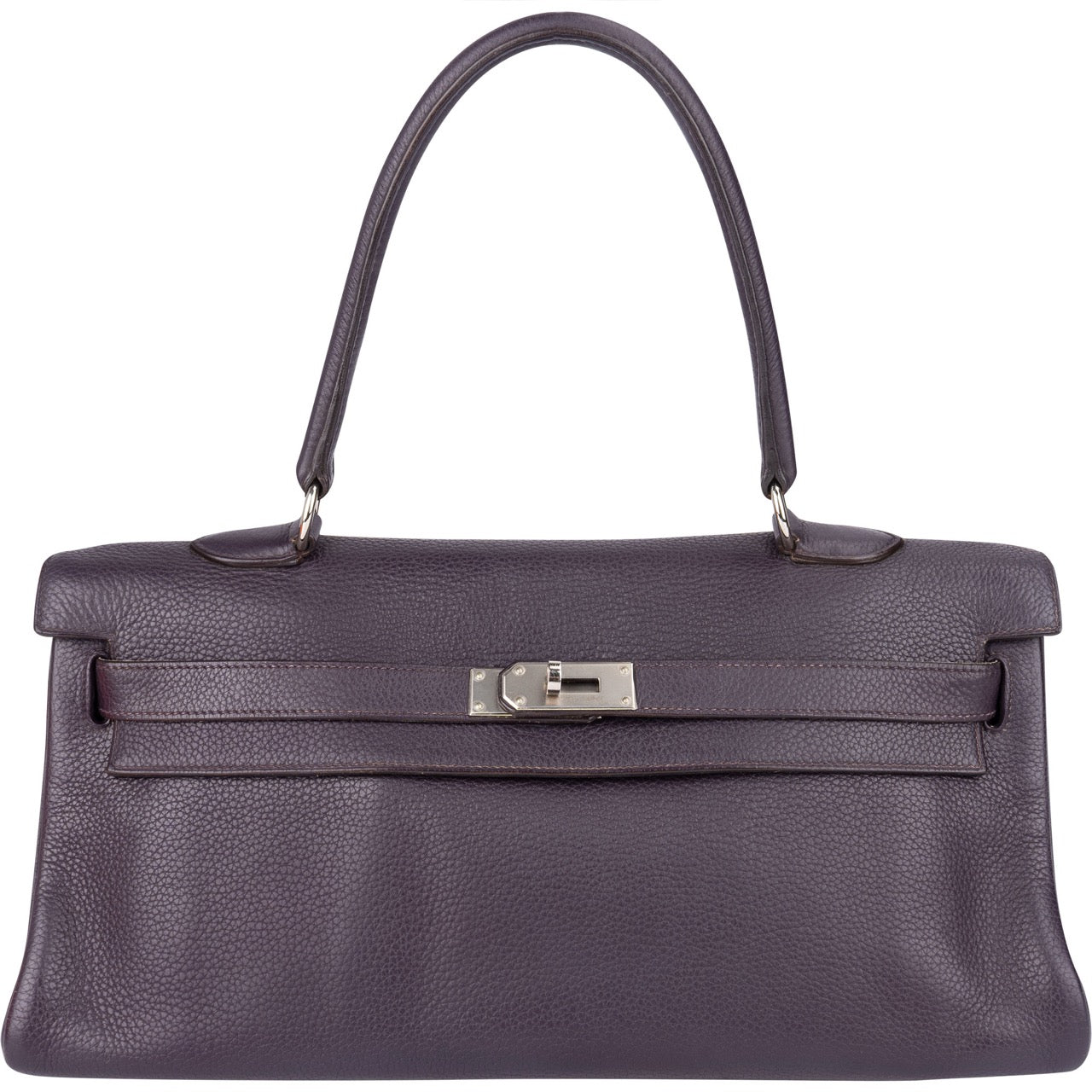 Hermès Raisin Clemence Leather Kelly 40 JPG Shoulder Bag - vintageandkickz