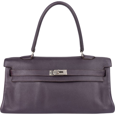 Hermès Raisin Clemence Leather Kelly 40 JPG Shoulder Bag - vintageandkickz