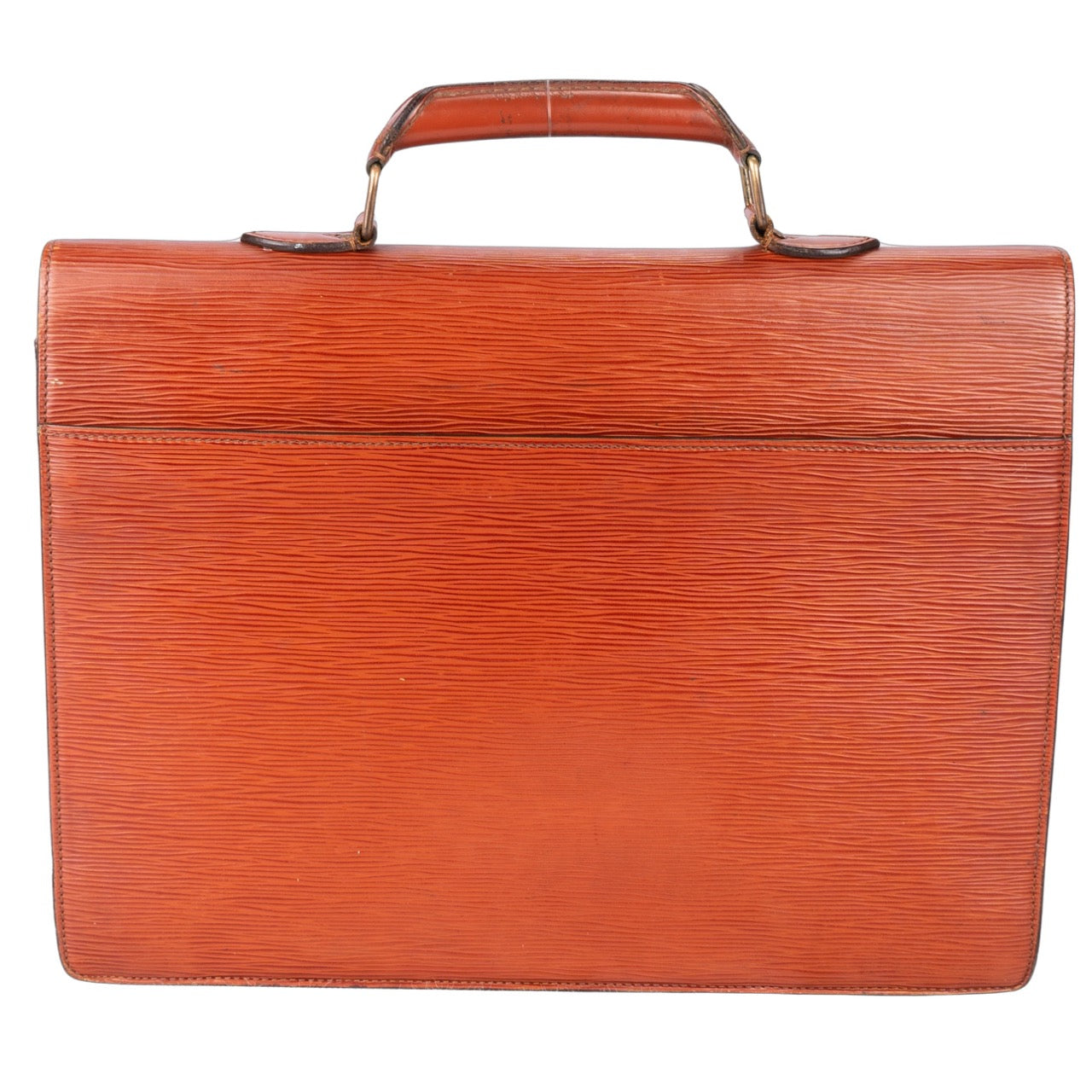 Louis Vuitton Cognac Epi Leather Serviette Business Bag