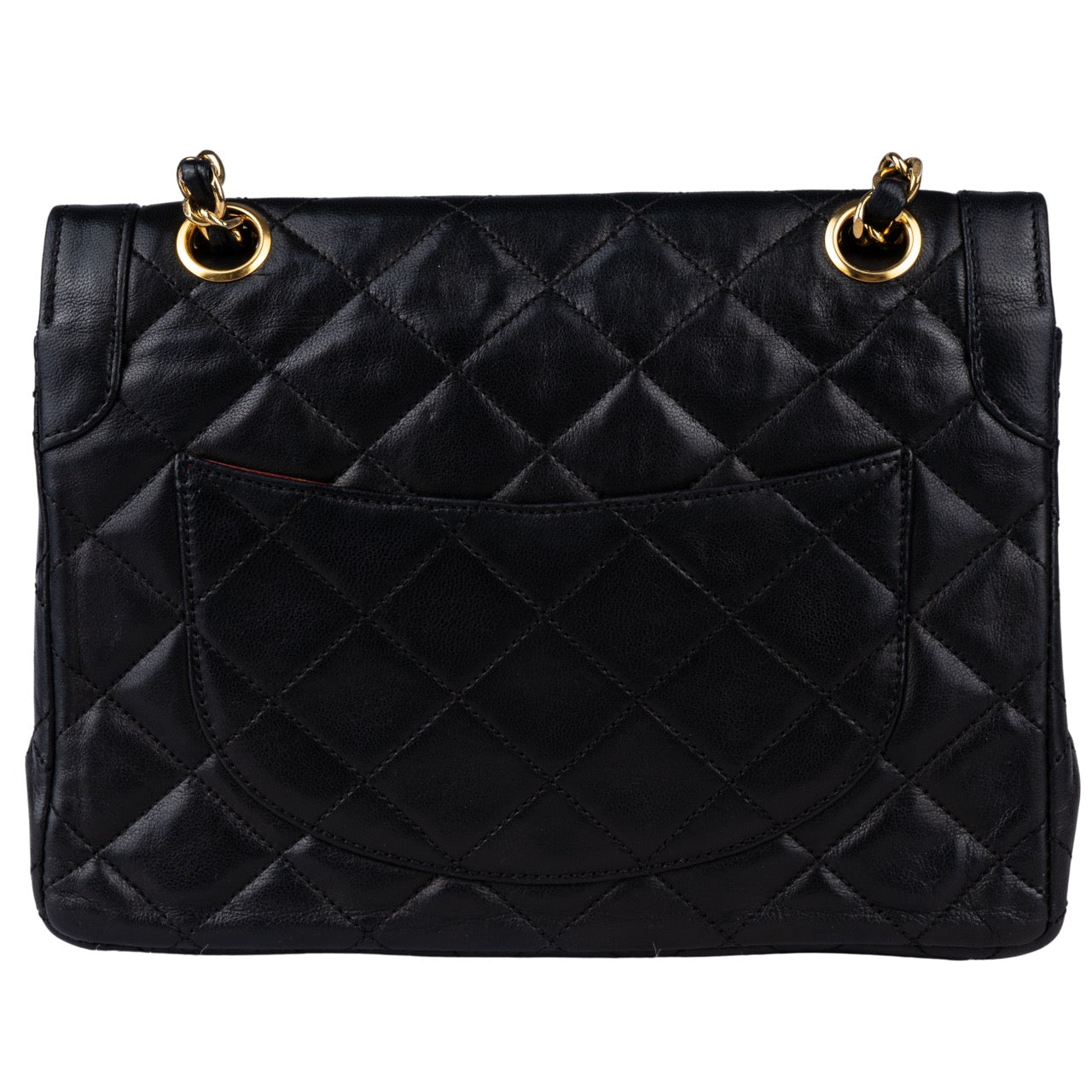 Chanel Quilted Lambskin 24K Bicolor Double Flap Small Crossbody Bag