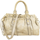 Miu Miu Vitello Lux Satchel Leather Handbag